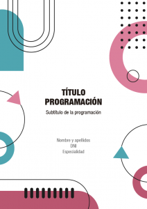 Plantillas para hacer de tu programación lo más del momento – El pupitre de  Pilu